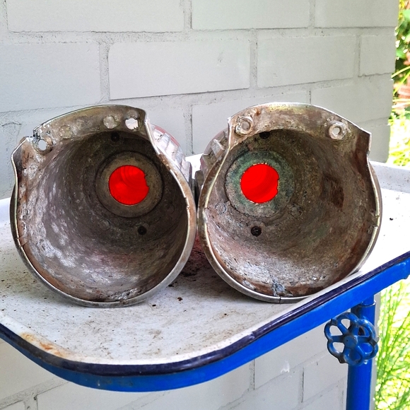 RARE Original Pair 1961 Plymouth Fury Rocket Bullet Tail Lights - Car Parts - Picture 4 of 5
